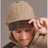 Possum Merino Leather Peak Cap - McDonald New Zealand