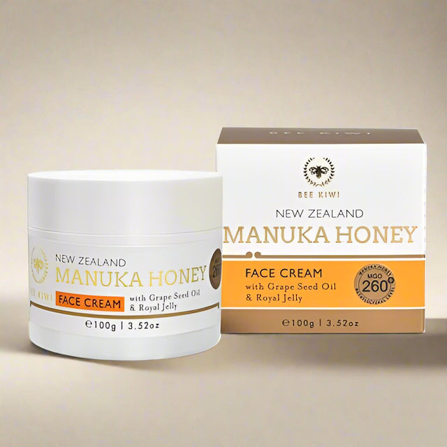 Bee Kiwi-Manuka Honey Face Cream With Grape Seed Oil & Royal Jelly - Nature's Beauty - 100ml