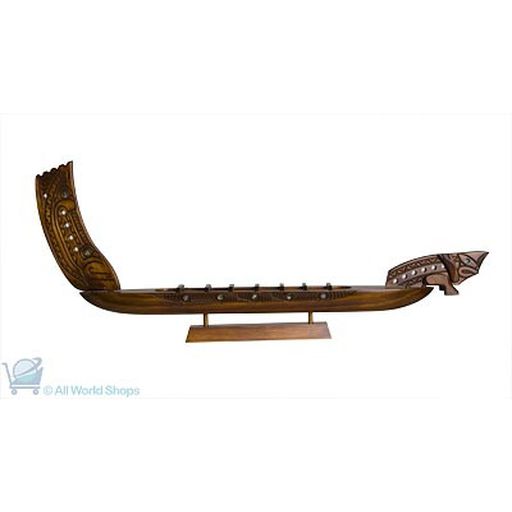 War Canoe - Small 250mm On Stand - Native Woodcraft