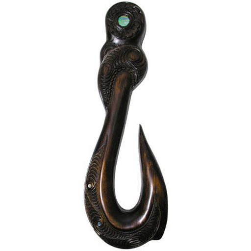 Carved Wooden Hook Large Matau [Hook] - Native Woodcraft