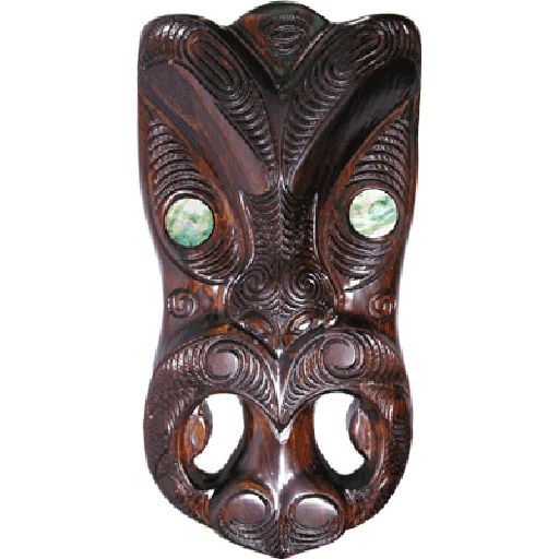 Large Maori Wall Mask 38cm - Native Woodcraft