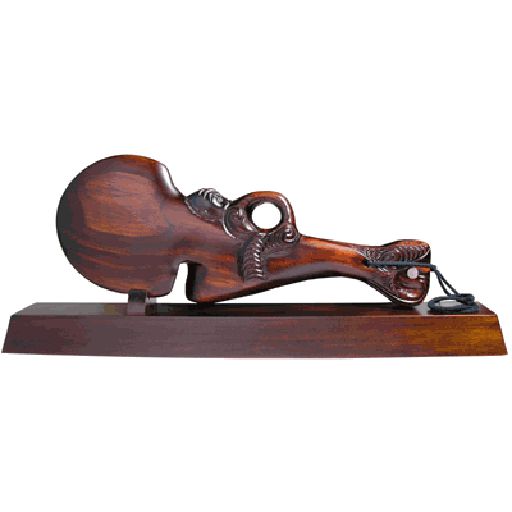 Wahaika Wood Carving With Stand - Native Woodcraft
