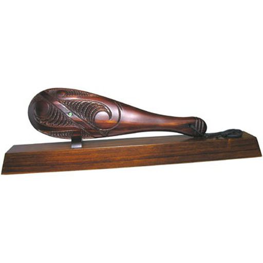 Patu Wood Carving With Stand - Native Woodcraft