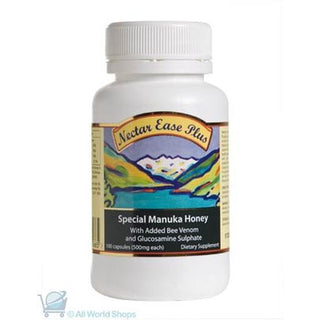 Manuka Honey With Bee Venom & Glucosamine Sulphate 500mg - Nectar Ease Plus - 100caps