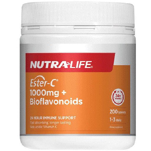 Ester C 1000mg With Bioflavanoids - Nutra Life - 200tabs