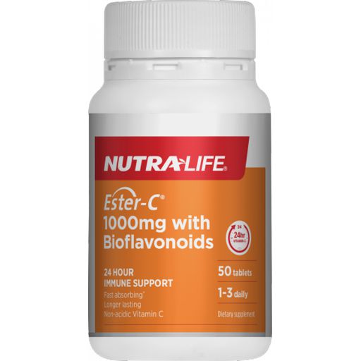 Ester C 1000mg With Bioflavanoids - Nutra Life - 50tabs
