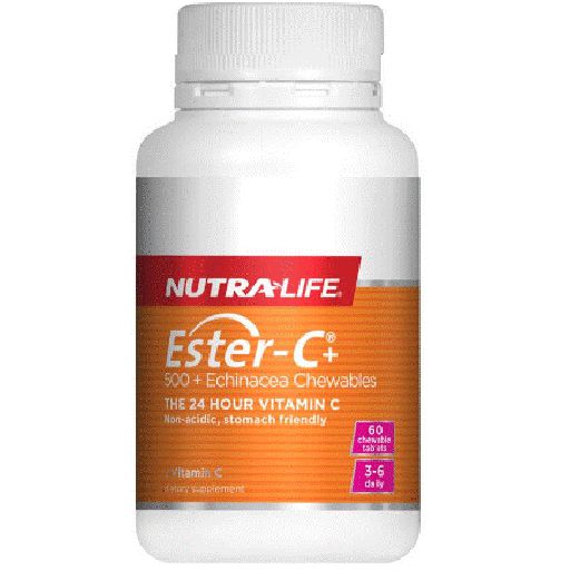 Ester C With Echinacea - Nutra-Life - 60 Chewable Tablets 