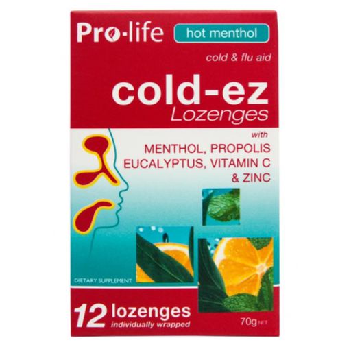 Cold Ez-Lozenges (Hot Menthol) - Pro Life - 12 Lozenges