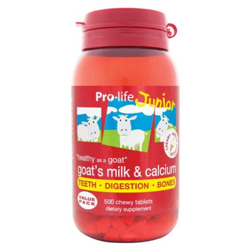 Junior Goat's Milk & Calcium Vanilla Flavour -  Pro-Life -  500 Chewy Tablets