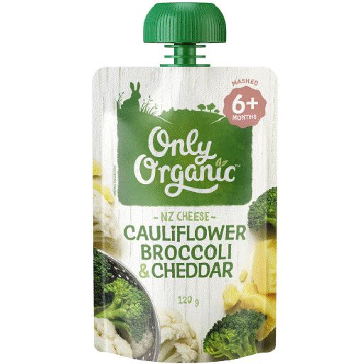 Cauliflower, Broccoli & Cheddar Baby 6+ Months  - Only Organic - 120g