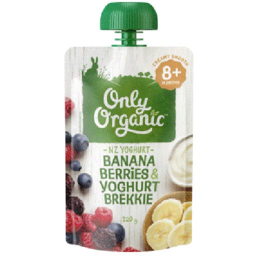 Banana, Berries & Yogurt Baby Brekkie 8+ Months - Only Organic - 120g