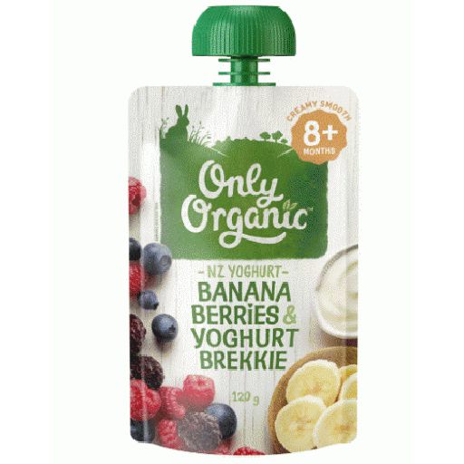 Banana Berries & Yoghurt Baby Brekkie 8+ Months - Only Organic - 120g