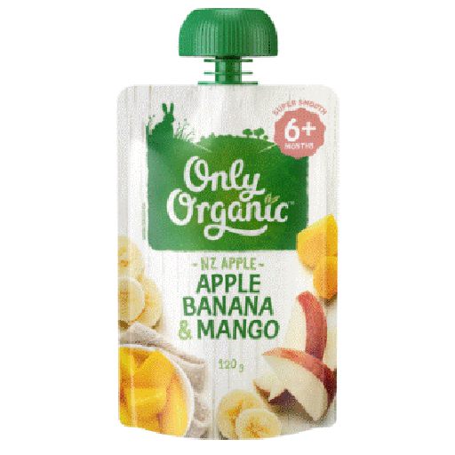 Apple, Banana & Mango Baby 6+ Months - Only Organic - 120g