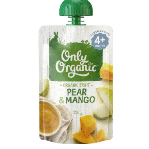 Pear & Mango Baby 4+ Months - Only Organic - 120g