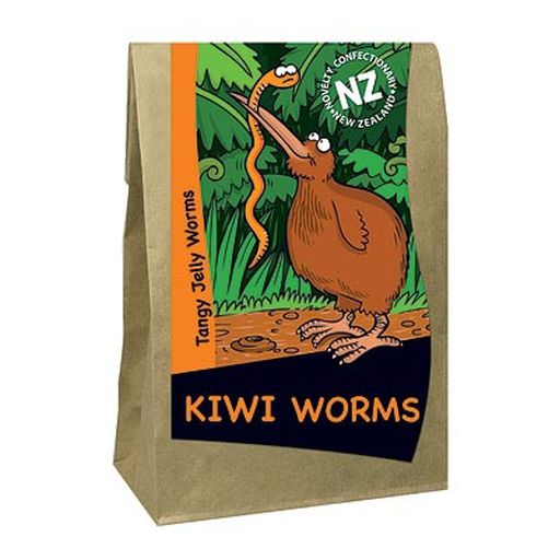 Kiwi Tangy Jelly Worms - Parrs - 110g