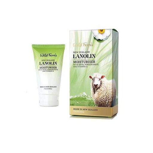 Lanolin Face Moisturiser With SPF 30, Pomegranate & Vitamin A - Wild Ferns - 75ml