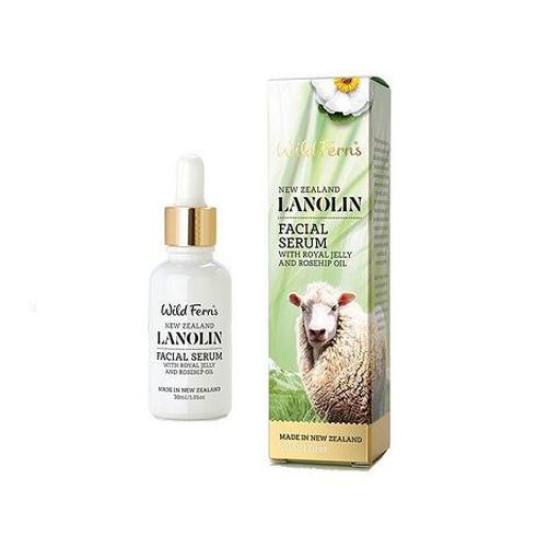 Lanolin Face Serum With Royal Jelly & Rosehip Oil - Wild Ferns - 30ml
