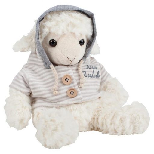 Sheep Sitting Toy With Grey Hoodie - Parrs