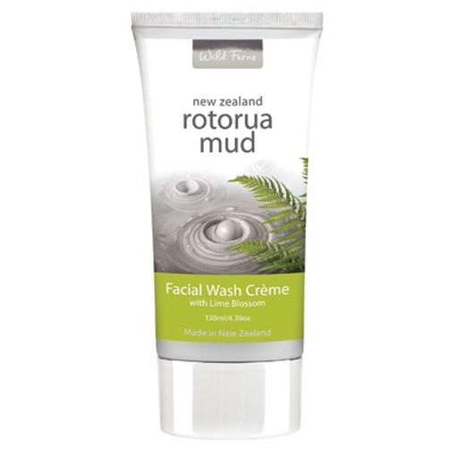 Rotorua Mud Facial Wash Creme With Lime Blossom - Wild Ferns - 130ml
