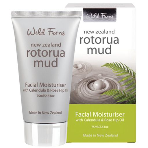 Rotorua Mud Facial Moisturiser With Calendula & Rose Hip Oil - Wild Ferns - 75ml