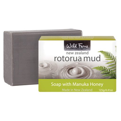 Rotorua Mud Soap With Manuka Honey -Wild Ferns - 125g
