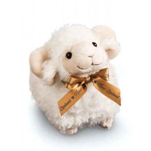 Sheep Toy Standing With Tan Ribbon 18cm - Parrs