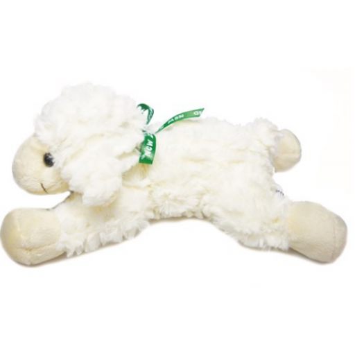 Sheep Lying Toy With Green Ribbon - Parrs - Medium