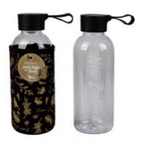 Drink Bottle With Sleeve Black & Gold Birds - Parrs - 600ml