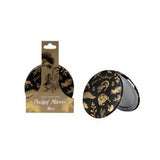 Pocket Mirror Black & Gold Birds - Parrs