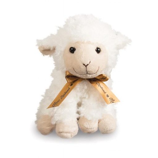 Sheep Toy Sitting With Tan Ribbon 18cm - Parrs