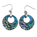 Creole Wave Paua Earrings - Paua Mania - NZ Dimensionz