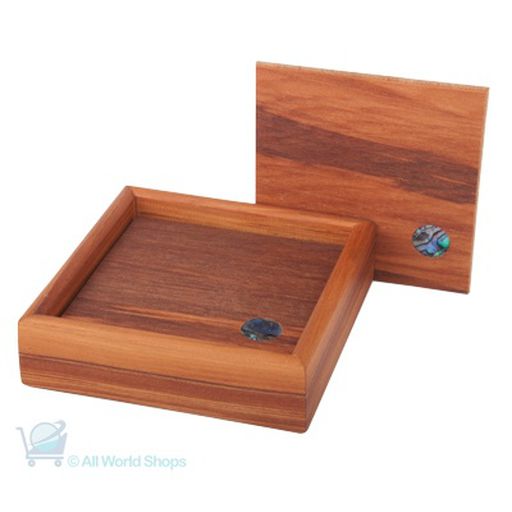 Rimu Coasters Square 4 Pieces Boxed - Rimu Box Art