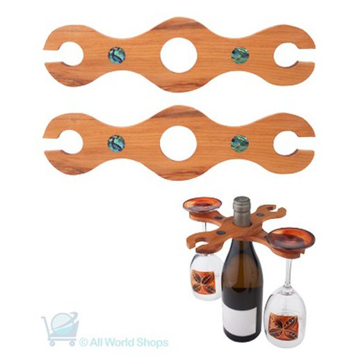 Rimu Wine Glass Holder 2 Pieces - Rimu Box Art