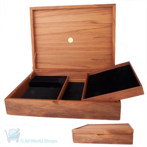 Large Rimu Jewellery Box With Tray - Rimu Box Art