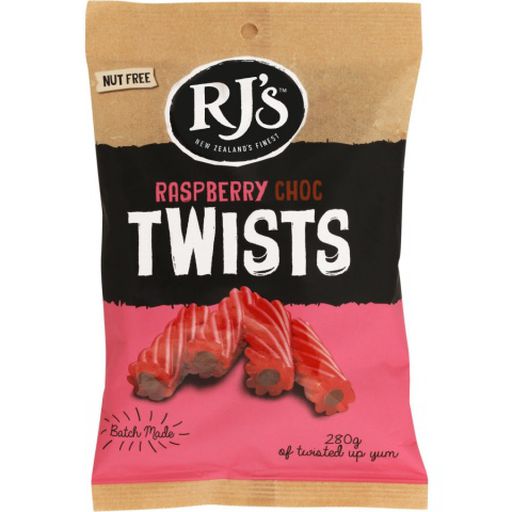 Raspberry Chocolate Licorice Twists - RJ's - 280g