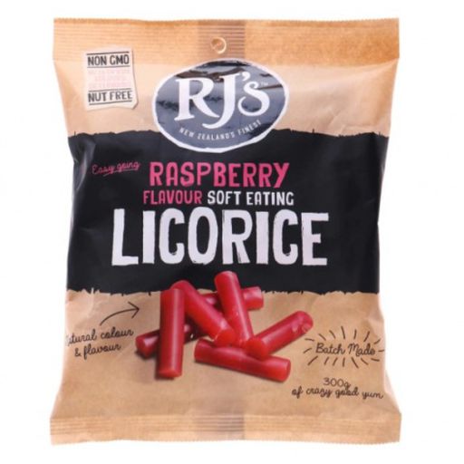 Raspberry Soft Eating Licorice - RJ's  - 300g