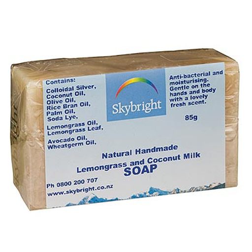 Natural  Handmade Lemongrass & Coconut Milk Soap - Skybright - 85g