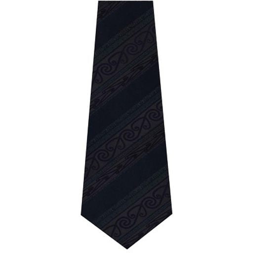Black Tie With Maori Design - Sander Tie
