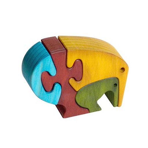 Kiwi Family Wooden Puzzle - Bright Colors - Tarata Toys