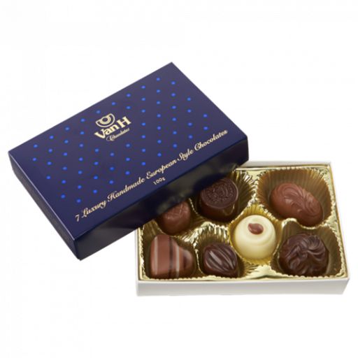 Blue Dot Chocolate Box - Van H - 100g