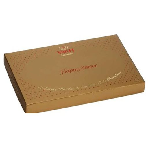 Gold "Happy Easter" Gift Box - Van H - 250g