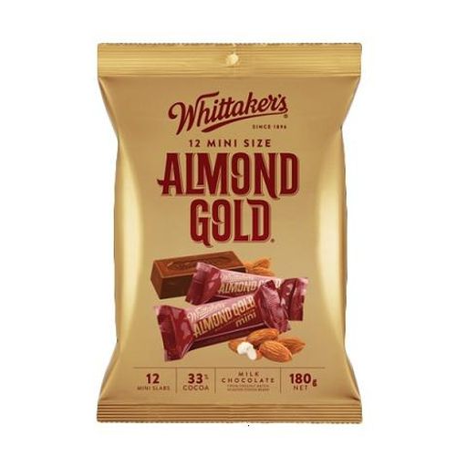 Almond Gold Slab 12 Mini Size - Whittaker's - 180g