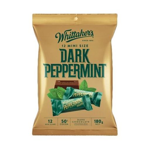Dark Peppermint Chocolate Mini Slabs 12 pack - Whittaker's - 180g