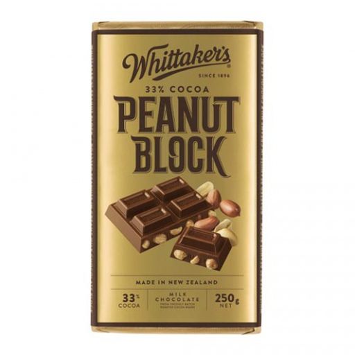 Peanut Milk Chocolate Block - Whittaker's - 250g
